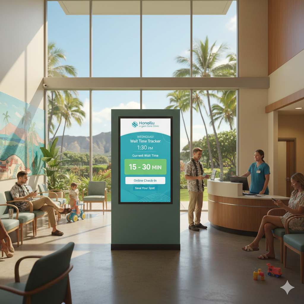 Honolulu urgent care clinic with patients receiving fast walk-in medical care