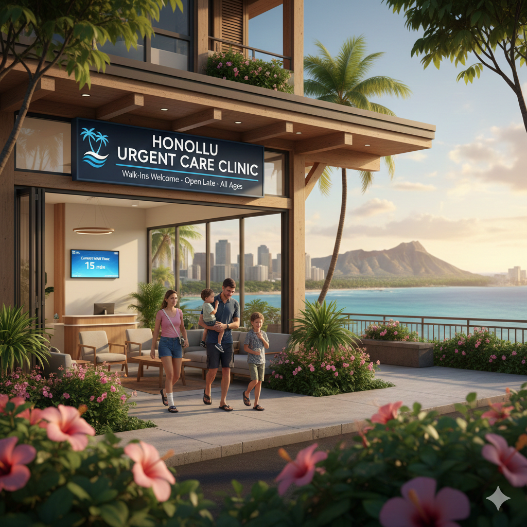 Honolulu urgent care clinic providing walk-in treatment for minor injuries and common illnesses